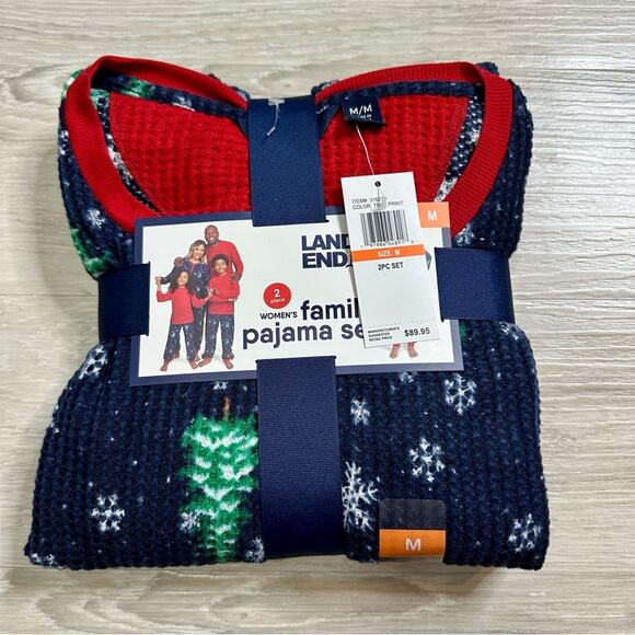 Lands' End Ladies 2 Piece Pajama Set New $89 Medium - Picture 2 of 4